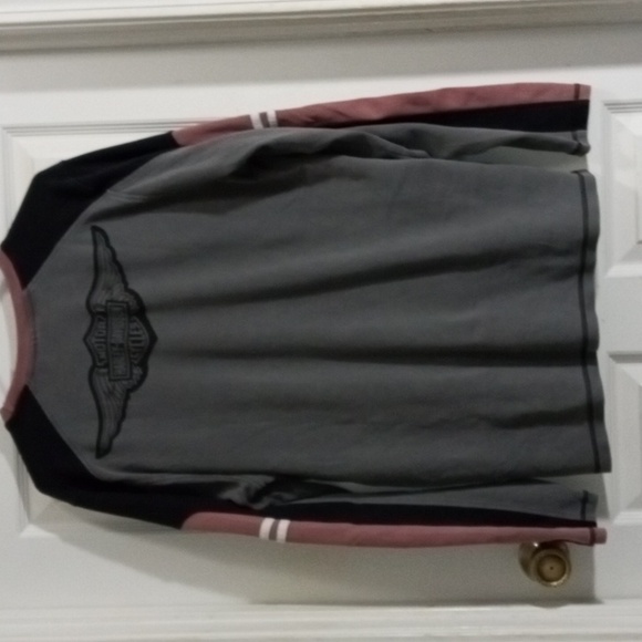 Harley-Davidson Gray Long Sleeve Small Logo Tee Mens XL - Picture 4 of 9